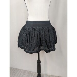 Aeropostale Y2K Micro Skirt Mini Eyelet Low Rise Coquette Goth Cottagecore A044